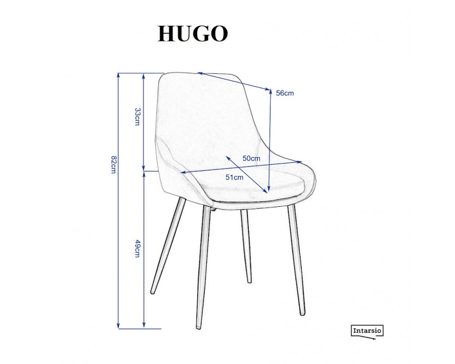 Стілець HUGO чорний каркас/чорний
