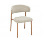 Стілець кухонний обідній м'який Elton Ii Бежева тканина / Дуб каркас