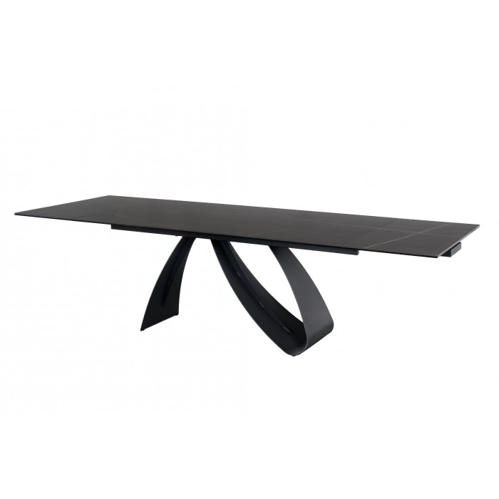 Стіл обідній DIUNA CERAMIC Чорний MARMUR SAHAR NOIR / Чорний мат (160-240) X90