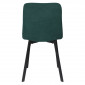 Стілець кухонний TIVO Чорний каркас / Зелений тканина