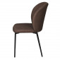 Стілець кухонний CARO Чорний каркас / Коричневий тканина