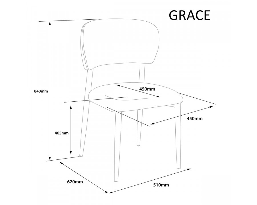 Кухонний стілець GRACE горіх метал / бежева тканина