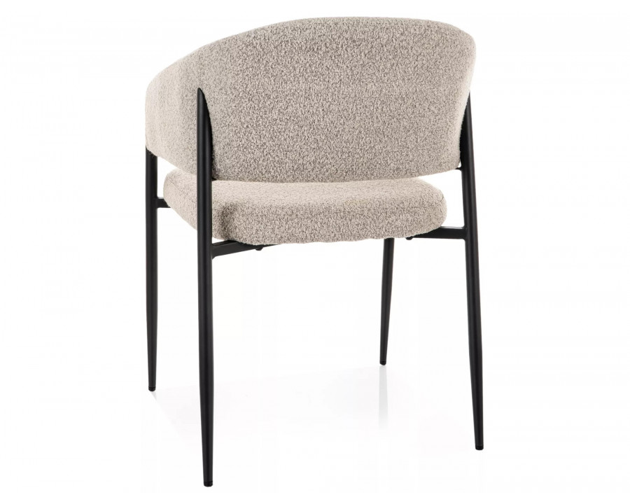 Стілець кухонний обідній м'який Akita Бежева тканина / Чорний каркас