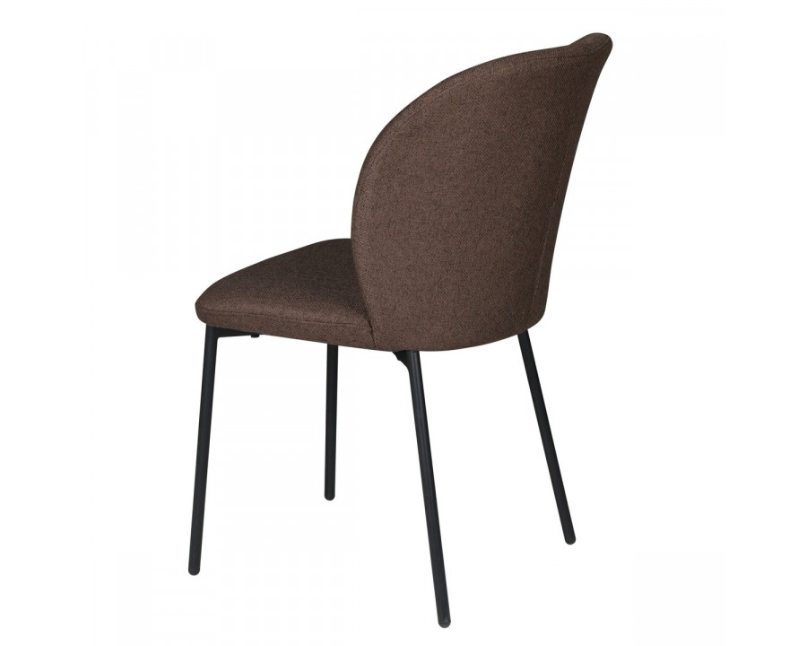 Стілець кухонний CARO Чорний каркас / Коричневий тканина