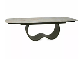 Стіл обідній кухонний розкладний Casablanca Ceramic (198–274)×98 см Кераміка Беж / Мідний каркас