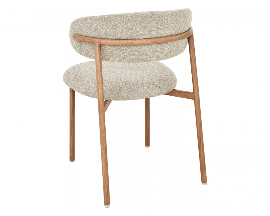 Стілець кухонний обідній м'який Elton Ii Бежева тканина / Дуб каркас