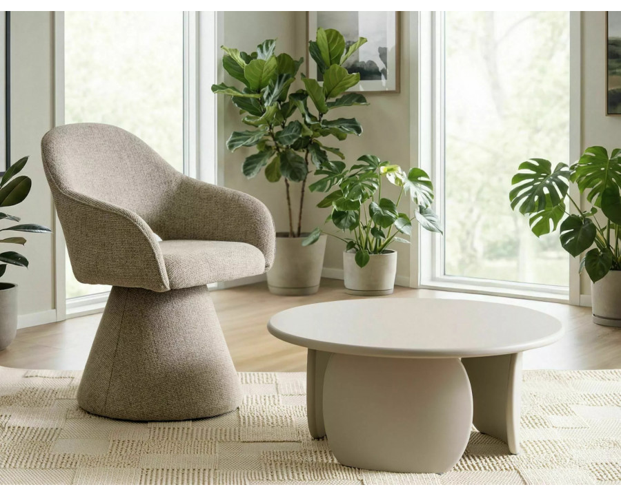 Стілець кухонний обідній м'який Riku Noelle Бежева тканина / Бежевий каркас