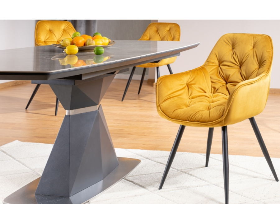 Стіл обідній Cortez Ceramic 90X160 Сірий Ефект мармуру