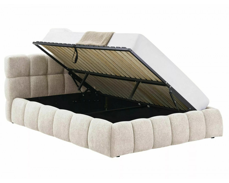 Ліжко двоспальне м'яке Parma Raven 160×200 Бежева тканина