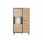 Вітрина низька Нест / Nest 2-дверна 2D1W/90 Дуб артизан/антрацит Ш90xВ151 см.