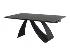 Стіл обідній DIUNA CERAMIC Чорний MARMUR SAHAR NOIR / Чорний мат (160-240) X90