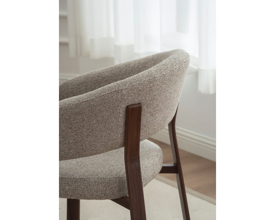 Cтілець кухонний VELTON горіх метал/темний беж тканина