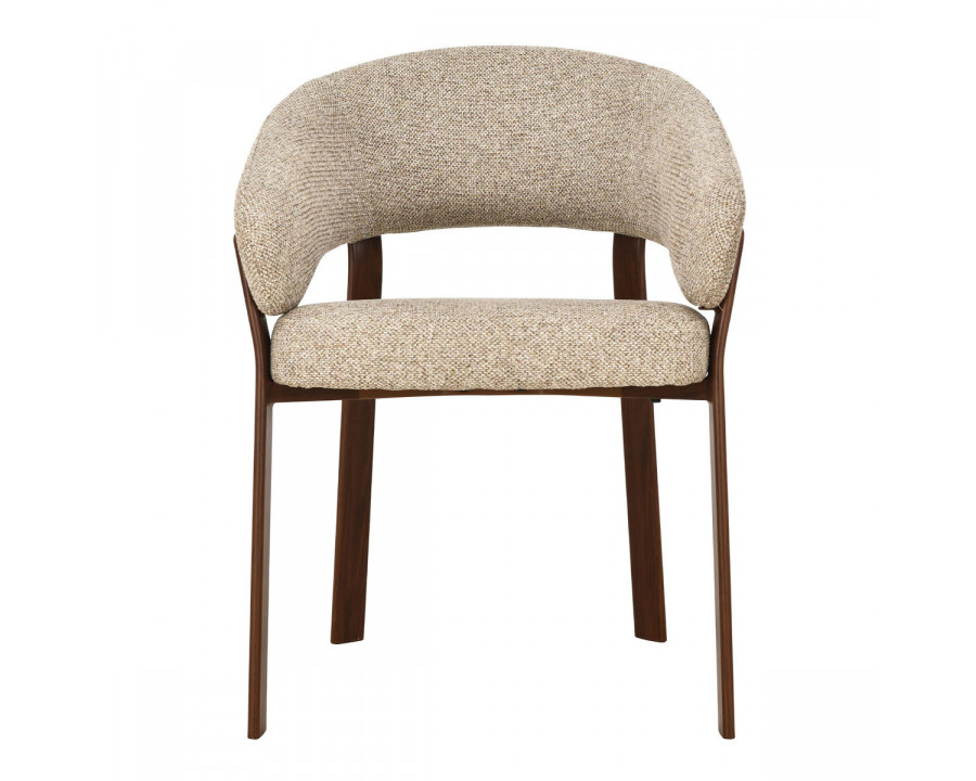 Cтілець кухонний VELTON горіх метал/темний беж тканина