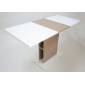 Стіл обідній Intarsio Stoun 100(135)x60 см Біла Аляска / Латте