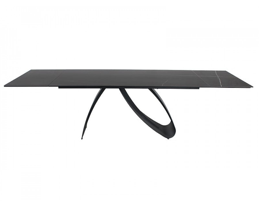 Стіл обідній DIUNA CERAMIC Чорний MARMUR SAHAR NOIR / Чорний мат (160-240) X90