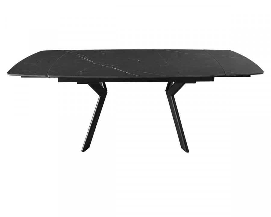 Стіл обідній розкладний NOREEN CERAMIC 140(200)*80 чорний / чорний