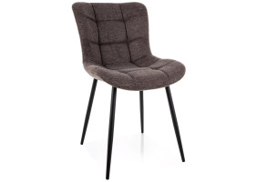 Стілець кухонний обідній м'який Julia Brego Капучіно тканина / Чорний каркас
