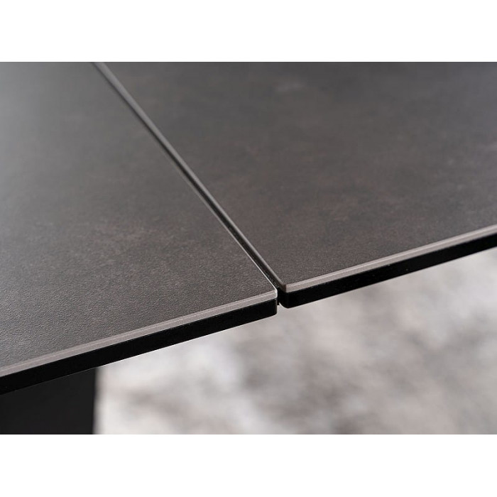 Стіл обідній SALVADORE CERAMIC II 120(180)X80 Сірий / Чорний мат