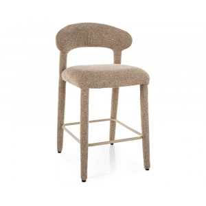 Напівбарний стілець кухонний Cava H-2 Бежева тканина / Бежевий каркас