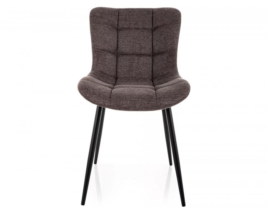Стілець кухонний обідній м'який Julia Brego Капучіно тканина / Чорний каркас