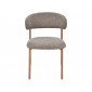 Стілець кухонний обідній м'який Elton II Капучіно тканина / Дуб каркас