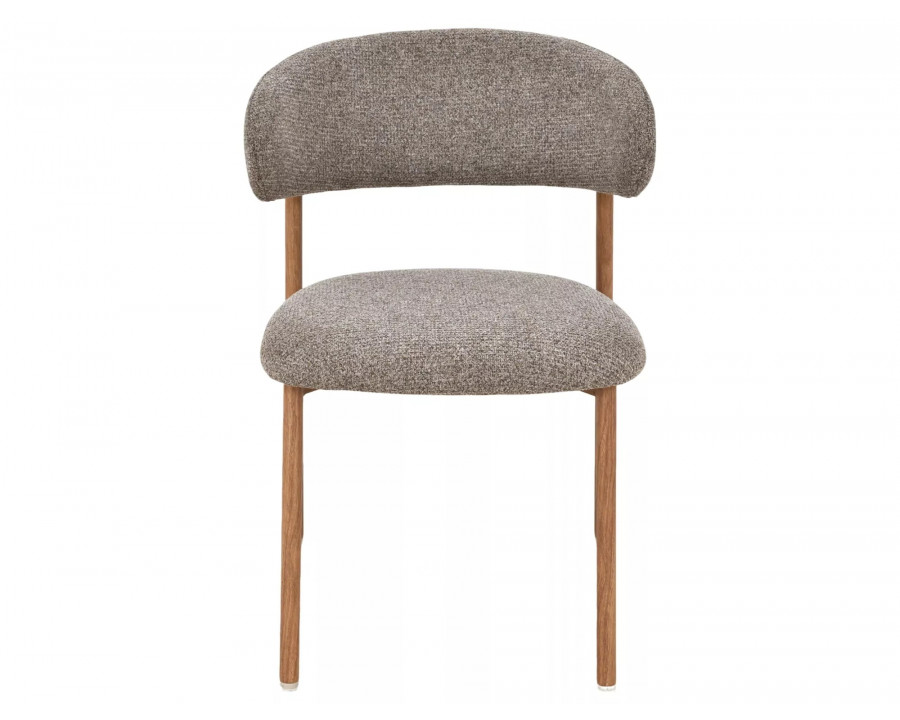 Стілець кухонний обідній м'який Elton II Капучіно тканина / Дуб каркас