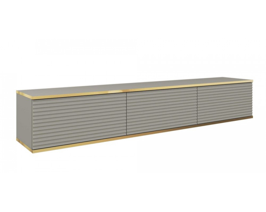 Тумба під телевізор навісна Оро / Oro 3-дверна RTV175 MDF Сірий Ш175xВ30 см.