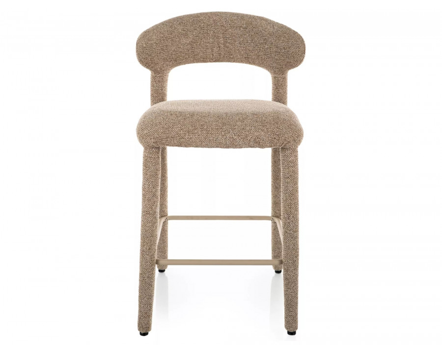 Напівбарний стілець кухонний Cava H-2 Бежева тканина / Бежевий каркас