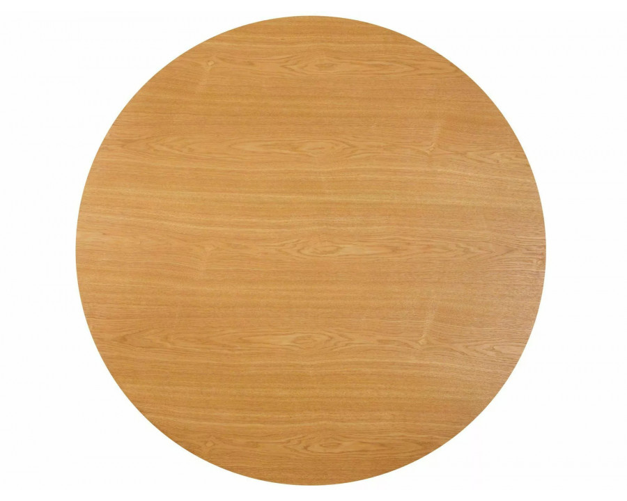 Стіл обідній кухонний Rondo ø120 см МДФ + шпон Дуб / Дуб каркас