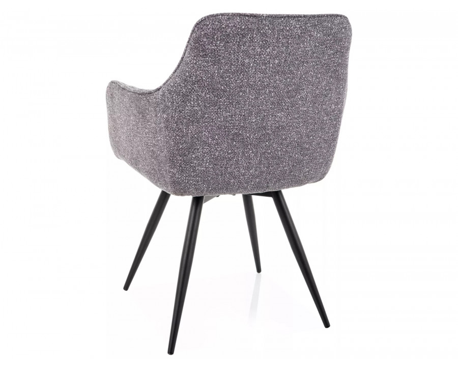 Стілець кухонний обідній м'який Ballo Leo Сіра тканина / Чорний каркас