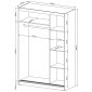 Шафа-купе Мая / Maja 150 2-дверна з дзеркалом Білий 150х62х200 см.