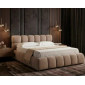 Ліжко двоспальне м'яке Parma Raven 160×200 Темно-бежева тканина