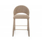Напівбарний стілець кухонний Flo H-2 Бежева тканина / Бежевий каркас