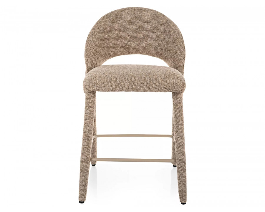 Напівбарний стілець кухонний Flo H-2 Бежева тканина / Бежевий каркас