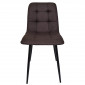 Стілець кухонний MIA TEX чорний каркас/коричневий