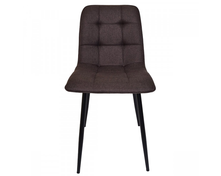 Стілець кухонний MIA TEX чорний каркас/коричневий