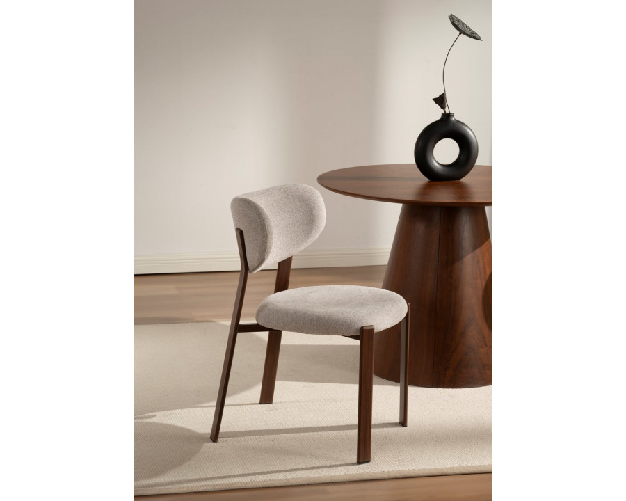 Cтілець кухонний NOMI горіх метал/бежева тканина