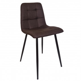 Стілець кухонний MIA TEX чорний каркас/коричневий