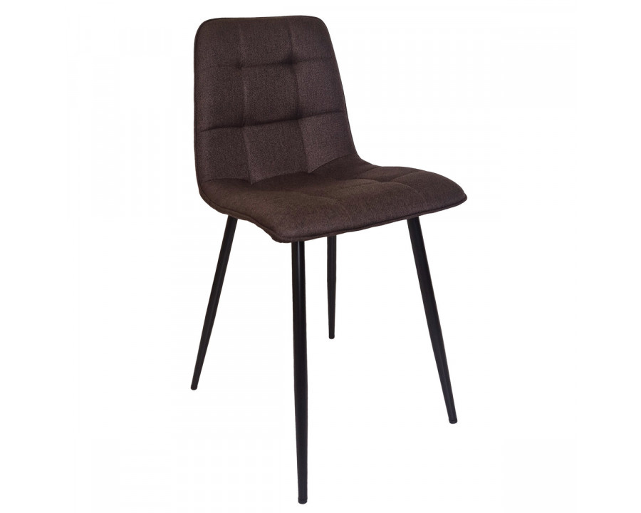 Стілець кухонний MIA TEX чорний каркас/коричневий