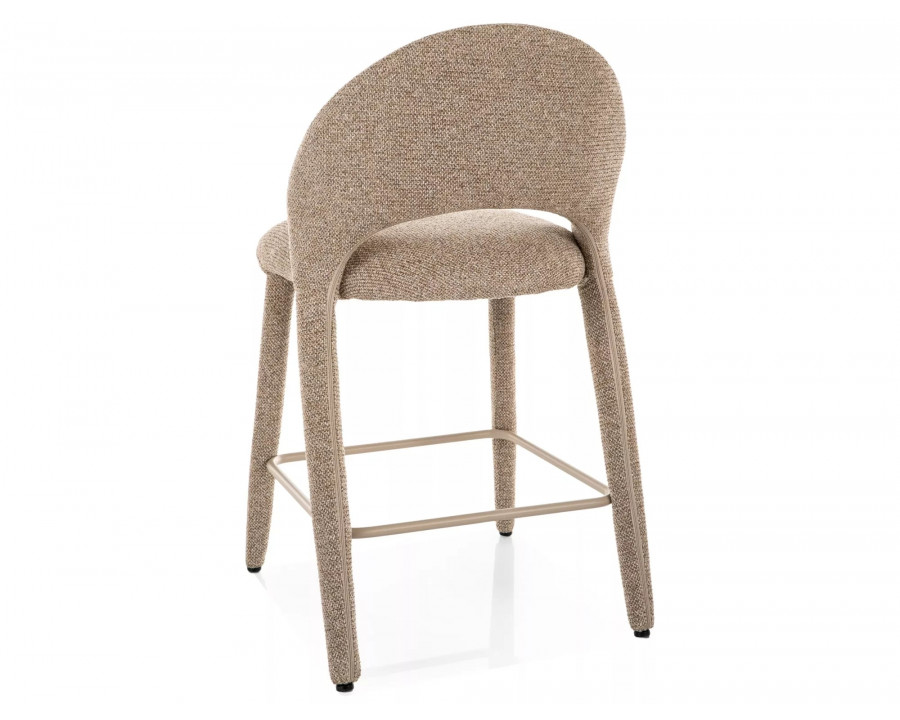 Напівбарний стілець кухонний Flo H-2 Бежева тканина / Бежевий каркас