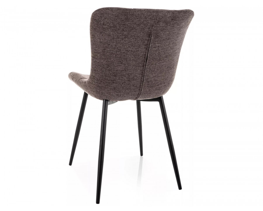 Стілець кухонний обідній м'який Julia Brego Капучіно тканина / Чорний каркас