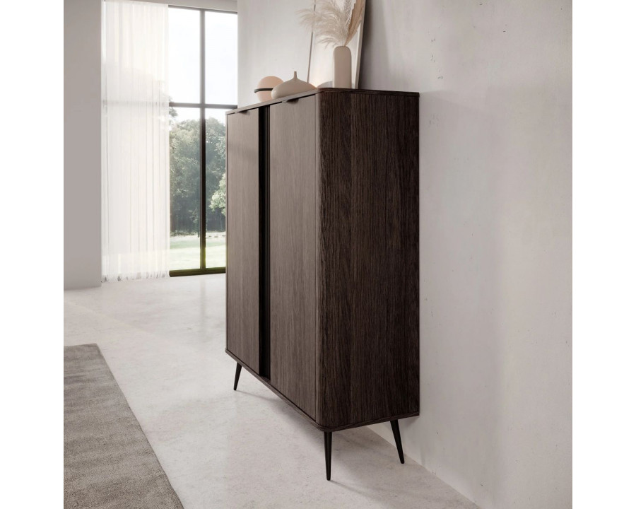 Комод високий Веріс / Veris 2D/113 2-дверний Дуб дунін/чорний