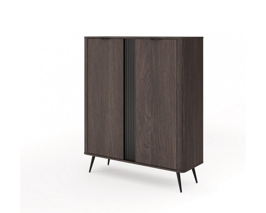 Комод високий Веріс / Veris 2D/113 2-дверний Дуб дунін/чорний