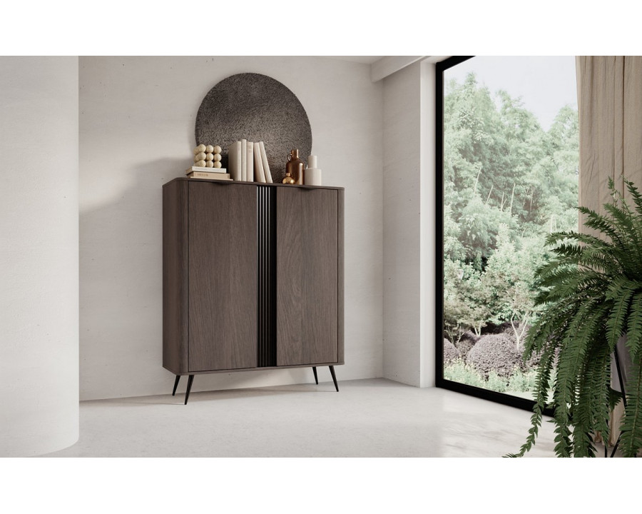 Комод високий Веріс / Veris 2D/113 2-дверний Дуб дунін/чорний