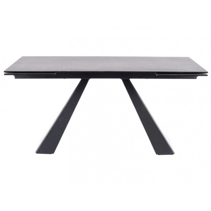 Стіл обідній SALVADORE CERAMIC II 120(180)X80 Сірий / Чорний мат