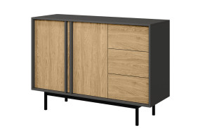 Комод ALSY REG 7 123х87х43 антрацит / дуб