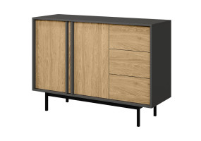 Комод ALSY REG 7 123х87х43 антрацит / дуб