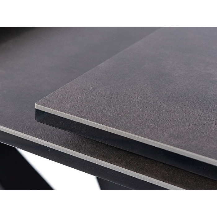Стіл обідній SALVADORE CERAMIC II 120(180)X80 Сірий / Чорний мат
