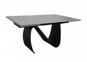 Стіл обідній розкладний JULIAN CERAMIC 160(240)*90 сірий мат/чорний