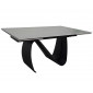 Стіл обідній розкладний JULIAN CERAMIC 160(240)*90 сірий мат/чорний